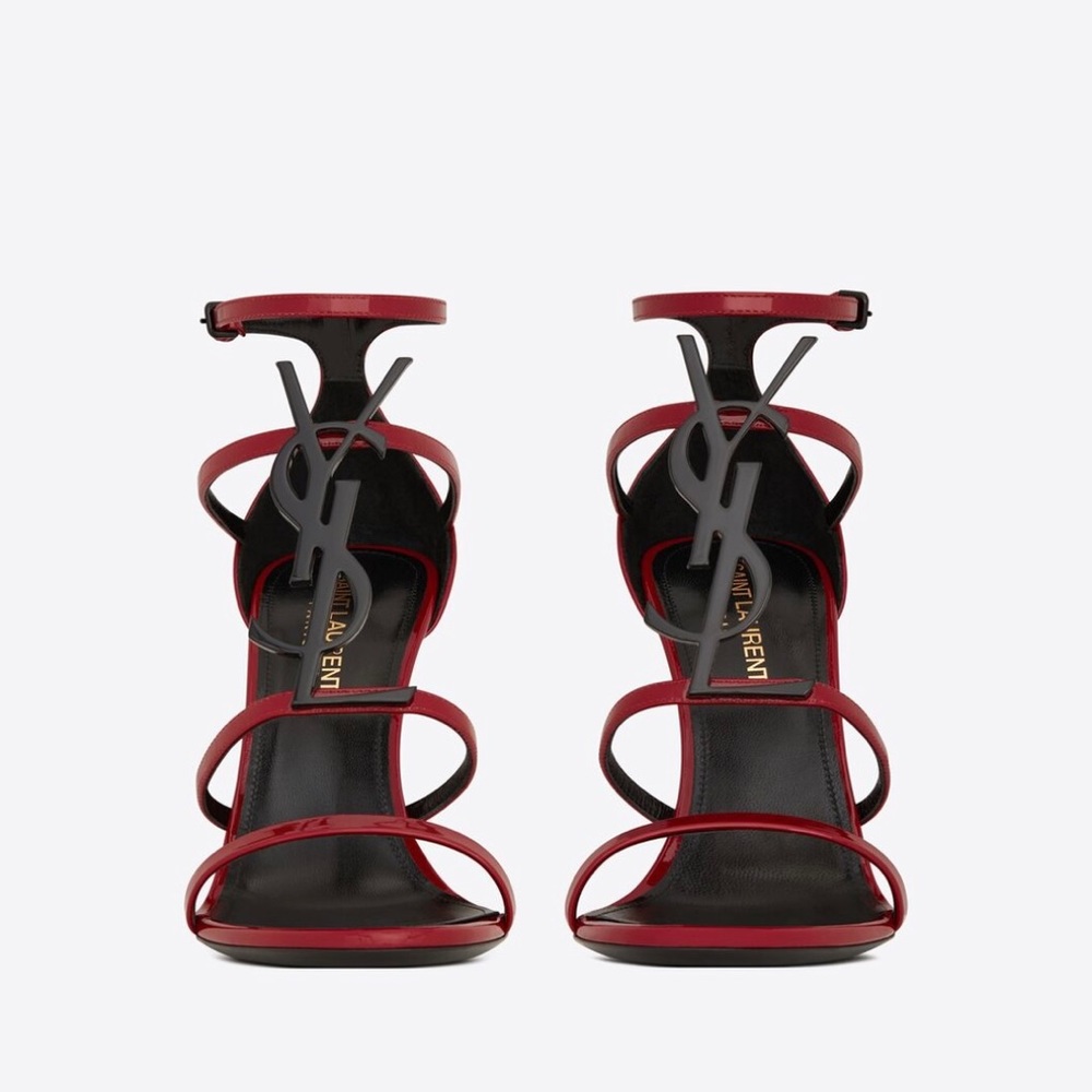 CASSANDRA SANDALS PATENT LEATHER BLACK MONOGRAM